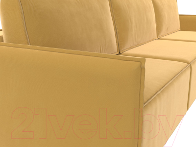 Диван Лига Диванов Либерти Лонг (микровельвет желтый)