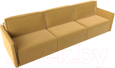 Диван Лига Диванов Либерти Лонг (микровельвет желтый)
