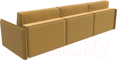 Диван Лига Диванов Либерти Лонг (микровельвет желтый)