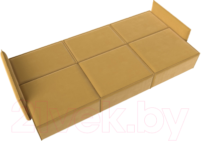 Диван Лига Диванов Либерти Лонг (микровельвет желтый)