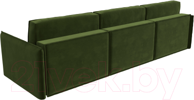 Диван Лига Диванов Либерти Лонг (микровельвет зеленый)