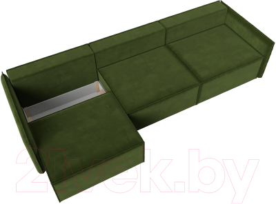 Диван Лига Диванов Либерти Лонг (микровельвет зеленый)