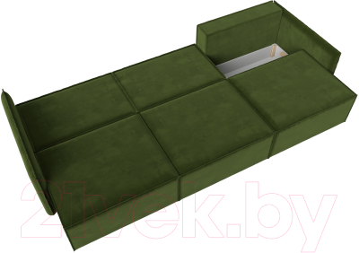 Диван Лига Диванов Либерти Лонг (микровельвет зеленый)