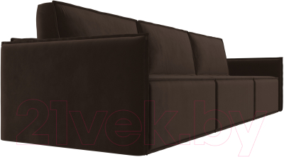 Диван Лига Диванов Либерти Лонг (микровельвет коричневый)
