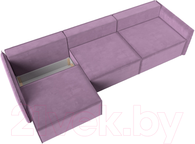 Диван Лига Диванов Либерти Лонг (микровельвет сиреневый)