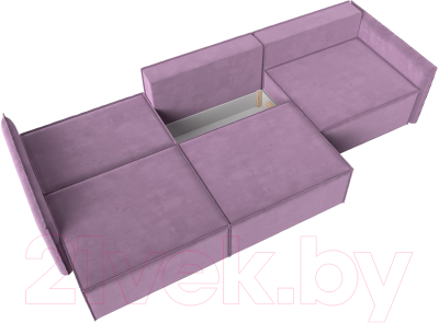 Диван Лига Диванов Либерти Лонг (микровельвет сиреневый)