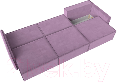 Диван Лига Диванов Либерти Лонг (микровельвет сиреневый)