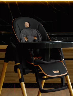 Стульчик для кормления Amarobaby Elegant / AB23-23EL/09 (черный)