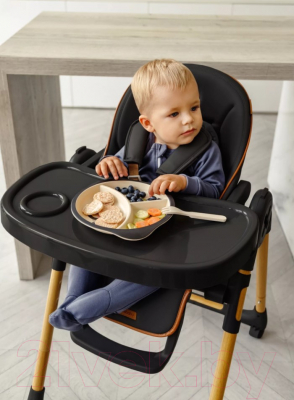Стульчик для кормления Amarobaby Elegant / AB23-23EL/09 (черный)
