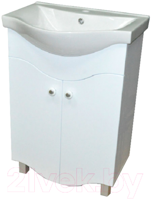 Тумба с умывальником Гамма Люкс 13-56 У60 Альбатрос-10060 - фото