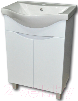 Тумба с умывальником Гамма Люкс 13-56/3 У60 Альбатрос-10060 - фото