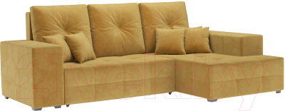 Диван угловой Mebel-Ars Монреаль правый (Cabrio 27 желтый) - фото