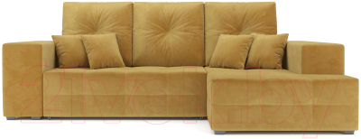 Диван угловой Mebel-Ars Монреаль правый (Cabrio 27 желтый)
