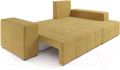 Диван угловой Mebel-Ars Монреаль правый (Cabrio 27 желтый)