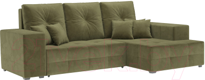 Диван угловой Mebel-Ars Монреаль правый (Cabrio 29 зеленый) - фото