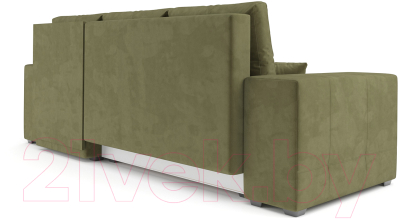 Диван угловой Mebel-Ars Монреаль правый (Cabrio 29 зеленый)