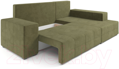 Диван угловой Mebel-Ars Монреаль правый (Cabrio 29 зеленый)