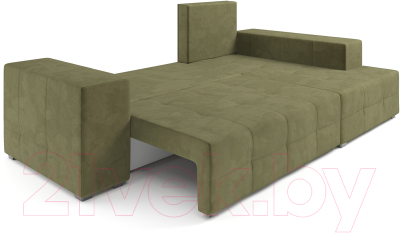 Диван угловой Mebel-Ars Монреаль правый (Cabrio 29 зеленый)