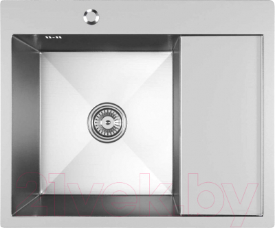 Мойка кухонная Mixline Pro 551875 левый (сатин, с сифоном) - фото