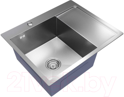 Мойка кухонная Mixline Pro 551875 левый (сатин, с сифоном)