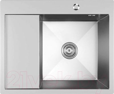 Мойка кухонная Mixline Pro 551876 правый (сатин, с сифоном) - фото