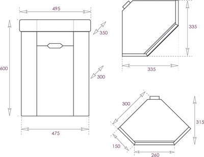Тумба под умывальник Onika Айленд 35