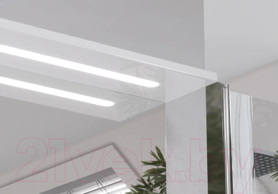 Шкаф с зеркалом для ванной Volna Joli 80 L (белый)