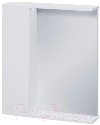 Шкаф с зеркалом для ванной Volna Lake 70 L (белый) - фото