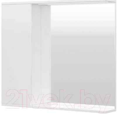 Шкаф с зеркалом для ванной Volna Lake 80 L - фото