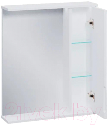 Шкаф с зеркалом для ванной Volna Lake 60 R (белый)