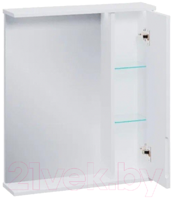 Шкаф с зеркалом для ванной Volna Lake 70 R (белый)