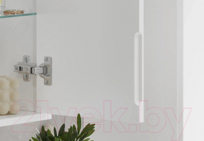 Шкаф с зеркалом для ванной Volna Lake 80 R (белый)