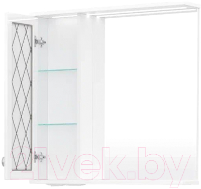 Шкаф с зеркалом для ванной Volna Milena 70 L (белый)