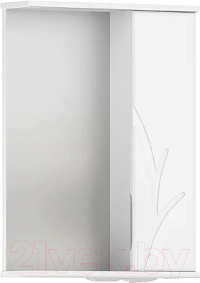 Шкаф с зеркалом для ванной Volna Adel 50 R (белый) - фото