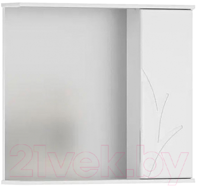 Шкаф с зеркалом для ванной Volna Adel 80 R (белый) - фото