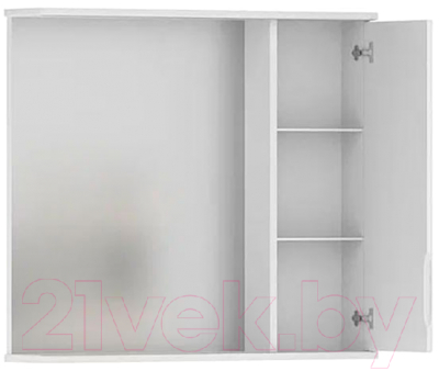 Шкаф с зеркалом для ванной Volna Adel 80 R (белый)