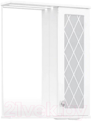 Шкаф с зеркалом для ванной Volna Milena 55 R (белый) - фото