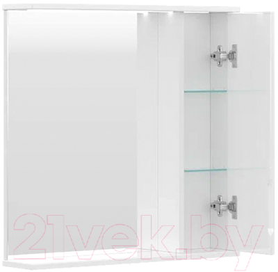 Шкаф с зеркалом для ванной Volna Milena 70 R (белый)