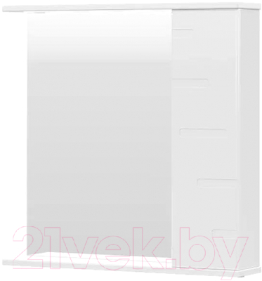Шкаф с зеркалом для ванной Volna Joli 70 R (белый) - фото