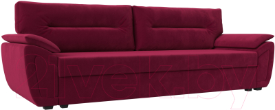 Диван Лига Диванов Нэстор Лайт (микровельвет бордовый) - фото
