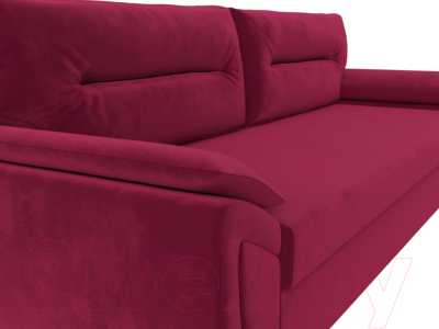 Диван Лига Диванов Нэстор Лайт (микровельвет бордовый)