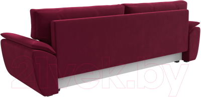 Диван Лига Диванов Нэстор Лайт (микровельвет бордовый)