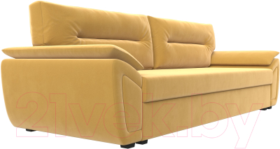 Диван Лига Диванов Нэстор Лайт (микровельвет желтый)