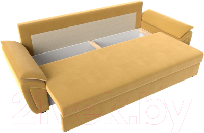 Диван Лига Диванов Нэстор Лайт (микровельвет желтый)