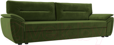 Диван Лига Диванов Нэстор Лайт (микровельвет зеленый) - фото