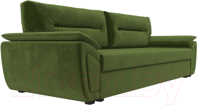 Диван Лига Диванов Нэстор Лайт (микровельвет зеленый)