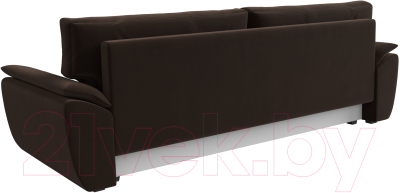 Диван Лига Диванов Нэстор Лайт (микровельвет коричневый)
