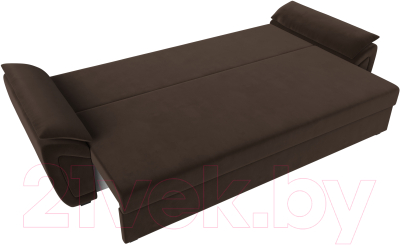 Диван Лига Диванов Нэстор Лайт (микровельвет коричневый)