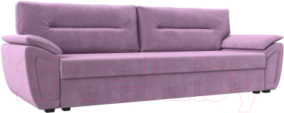 Диван Лига Диванов Нэстор Лайт (микровельвет сиреневый) - фото