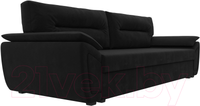 Диван Лига Диванов Нэстор Лайт (микровельвет черный)